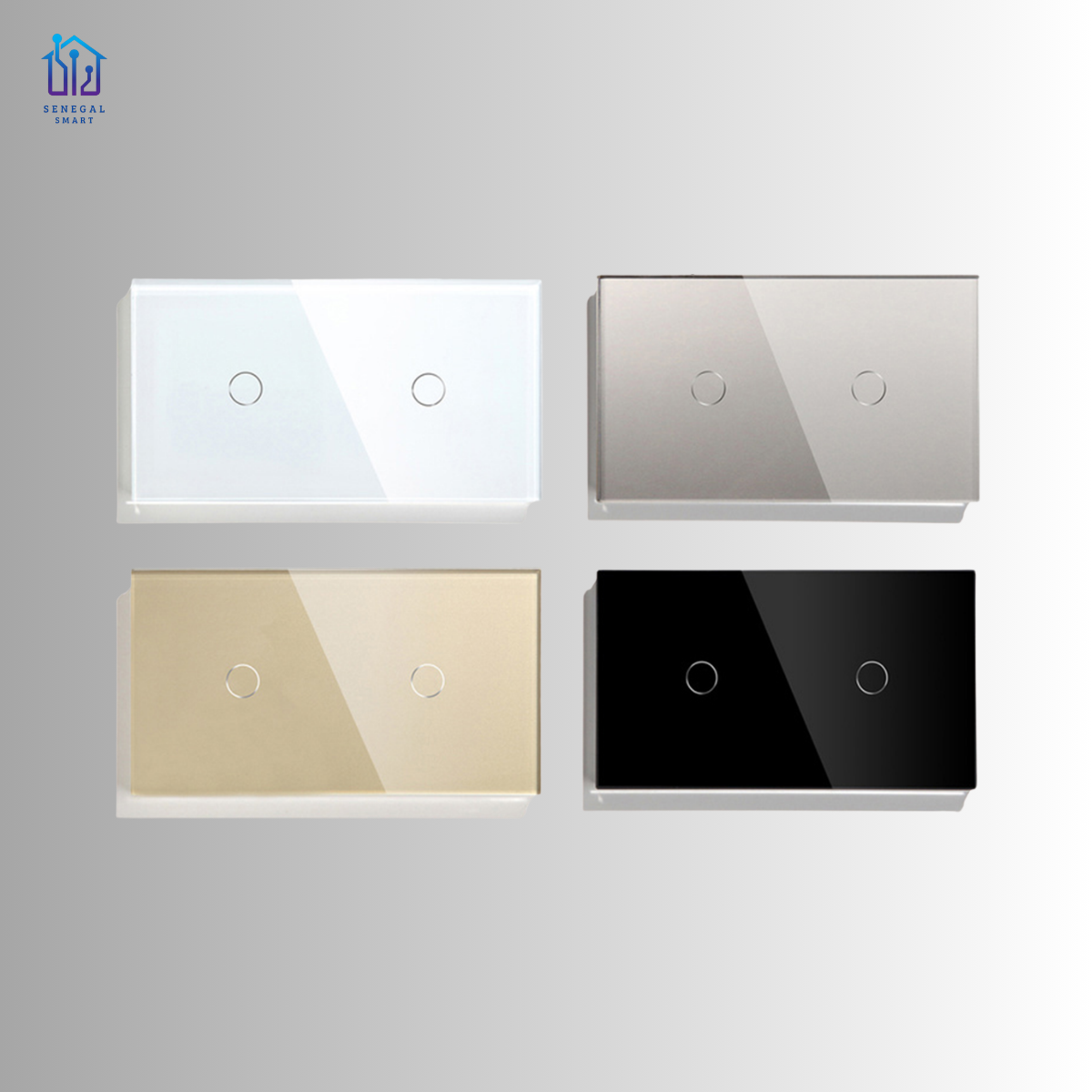 Interrupteur double large smart